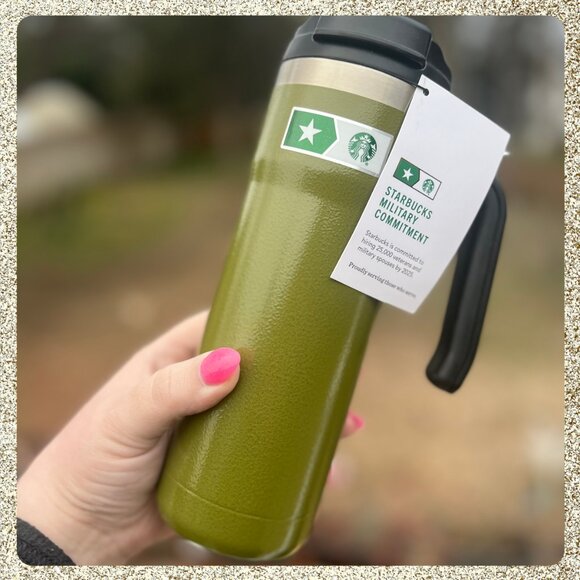 ⭐️ 2025 Starbucks x Stanley Ltd. Edition Military 20oz SS Tumbler NWT HTF - Picture 2 of 10